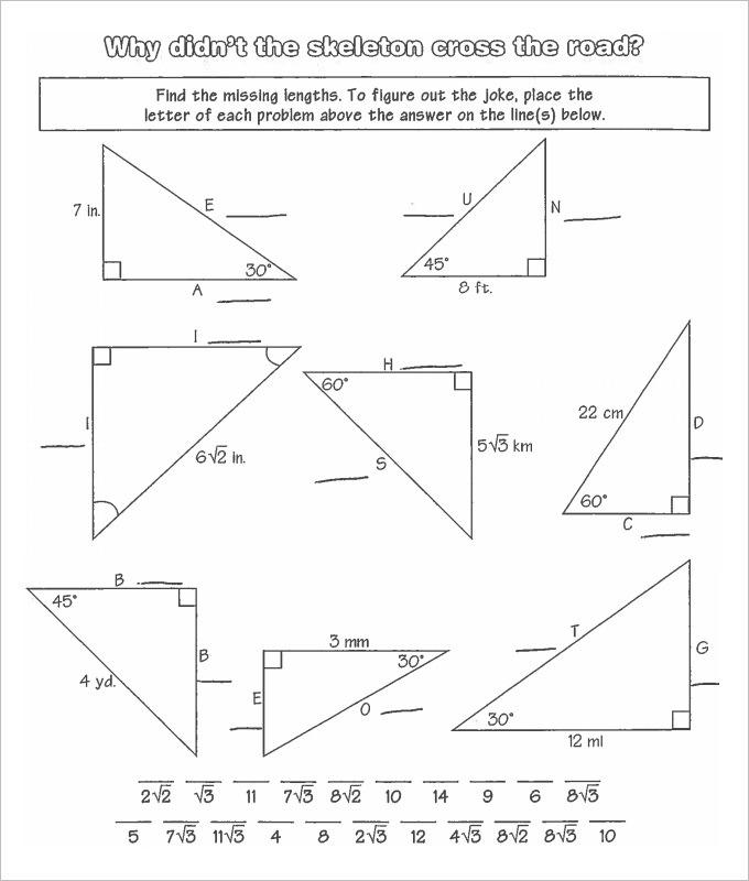 Geometry Worksheets Highschool