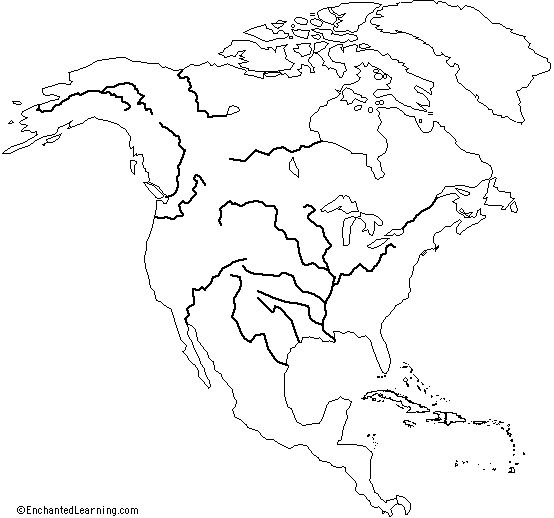 This Map Of The Rivers Of North America Could Be Used In My