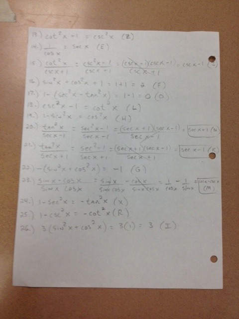 Pfeil, Jason   Trigonometry Daily Assignments And Resources