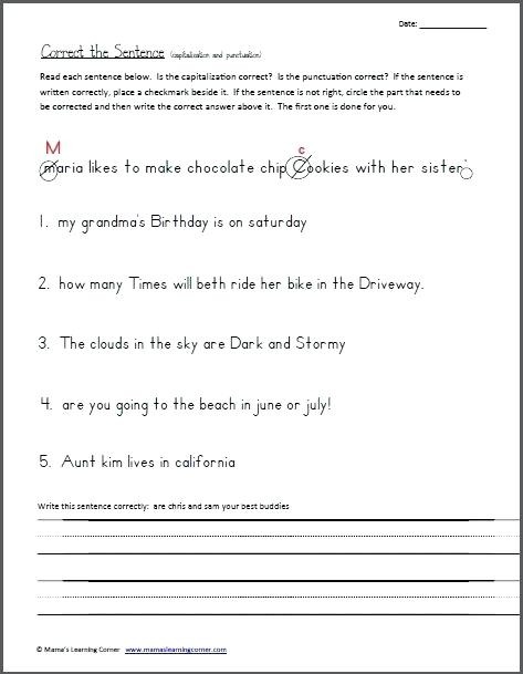 2nd Grade Grammar Worksheets For Download â Free Printables