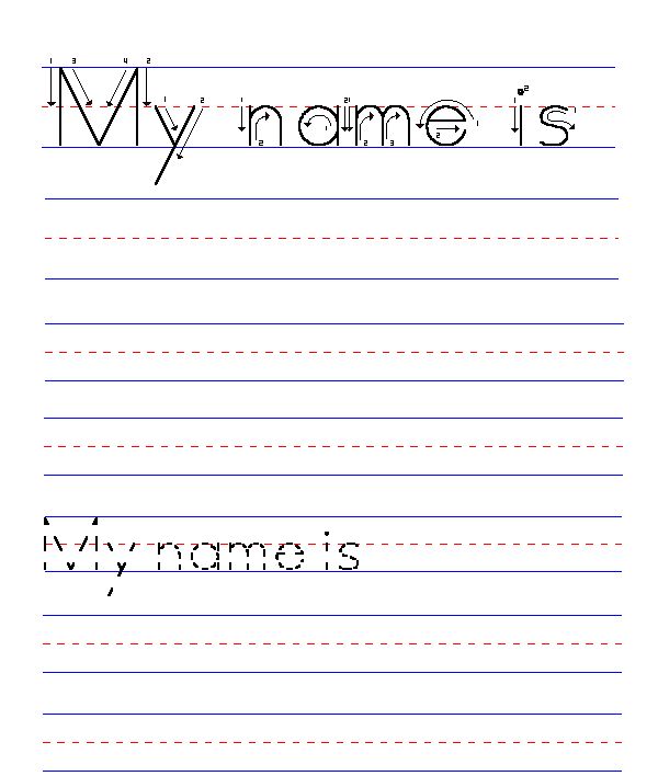 My Name Is  (blank Name Worksheet)