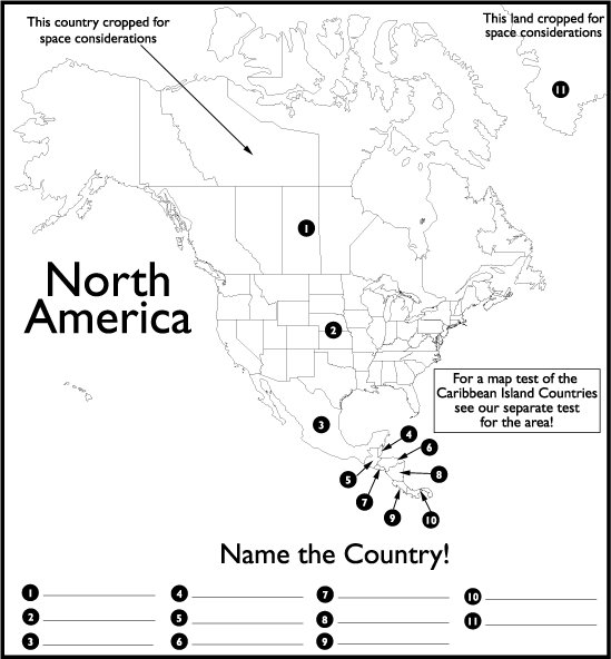 Central America Map Worksheets