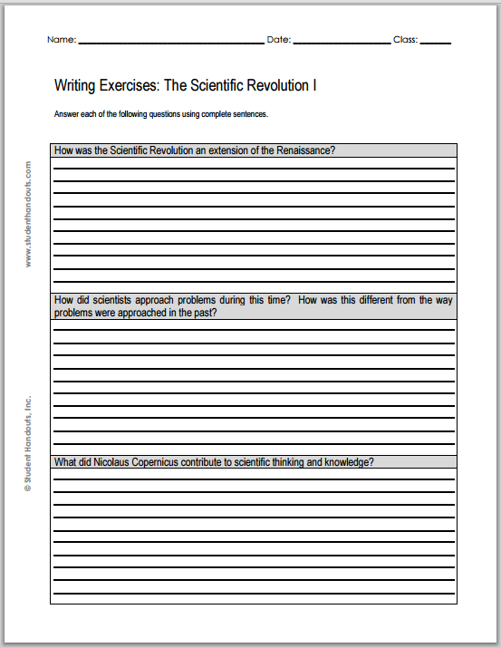 Scientific Revolution Essay Questions