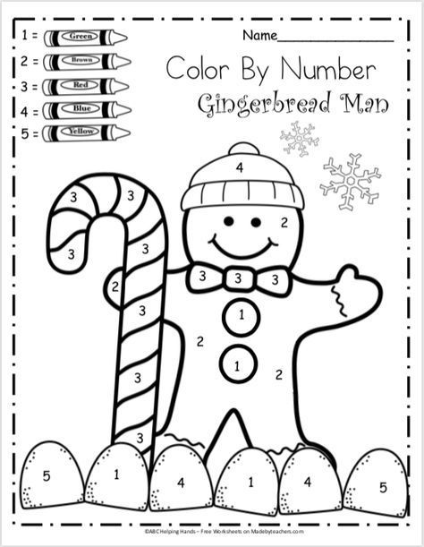 Free Kindergarten Math Worksheets For Winter