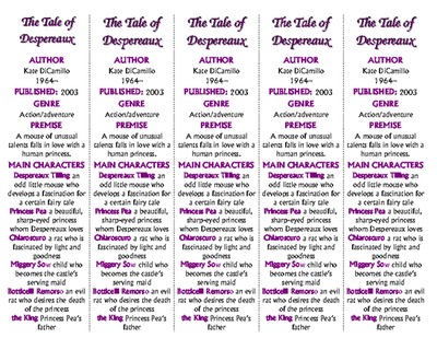 Bookmarks Plus  The Tale Of Despereaux Edition