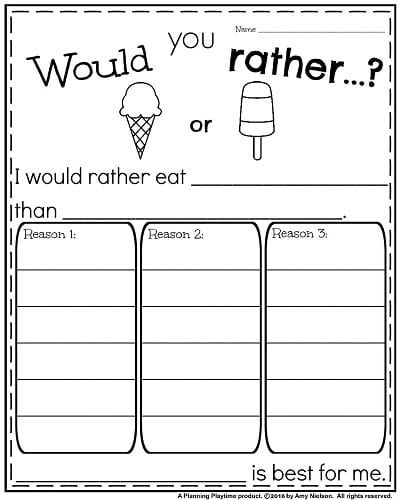 Summer Kindergarten Worksheets