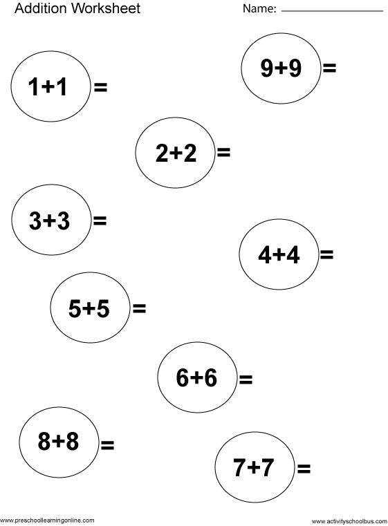 First Grade Math Worksheets