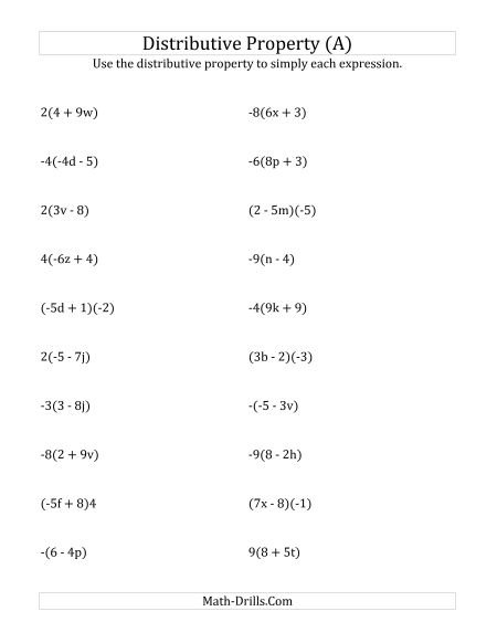 Algebra Worksheets