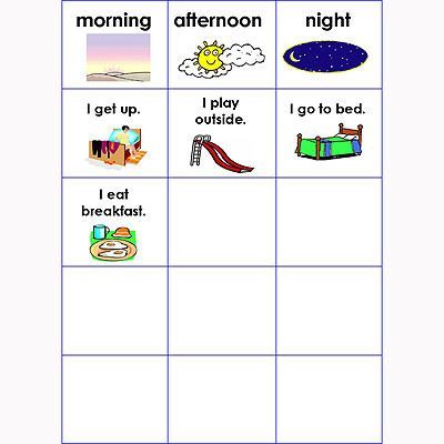 Morning, Noon And Night Sorting Activity