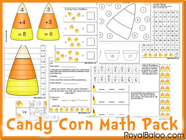 Math  Free Candy Corn Math Printable Pack