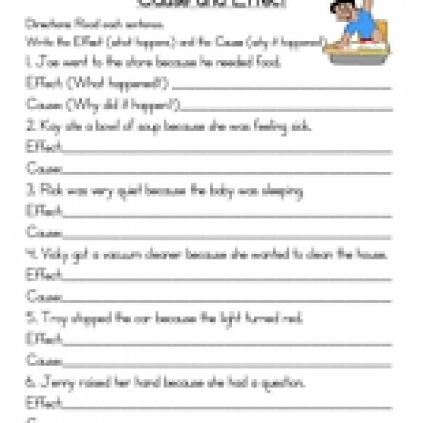 Cause And Effect Worksheets 2nd Grade