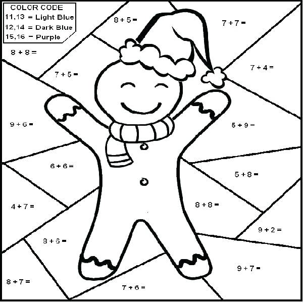 Christmas Themed Math Worksheets 5th Grade Math Coloring Sheets | Free