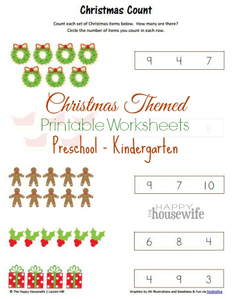 Christmas Themed Worksheets  Free Printables