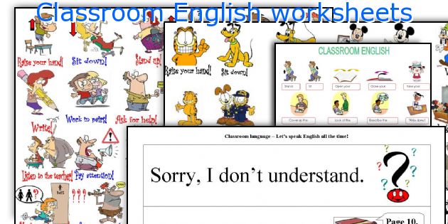 Classroom English Worksheets