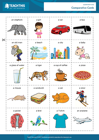 Comparative Adjectives Esl Activities Games Worksheets