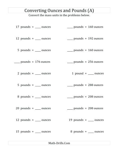 Converting Metric Units Worksheet Converting Mass Measurements