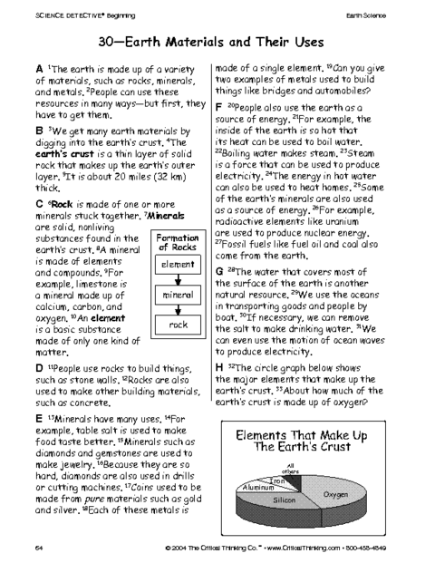 Critical Thinking Worksheet Grades 6