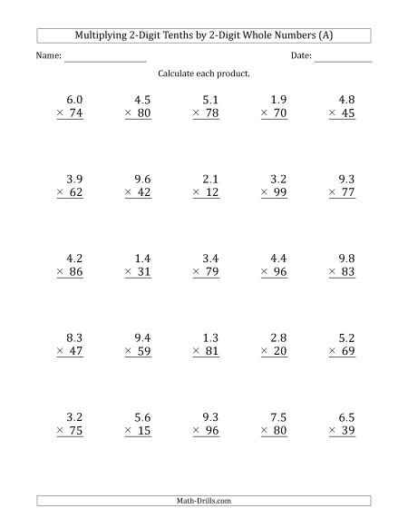Decimals Worksheets