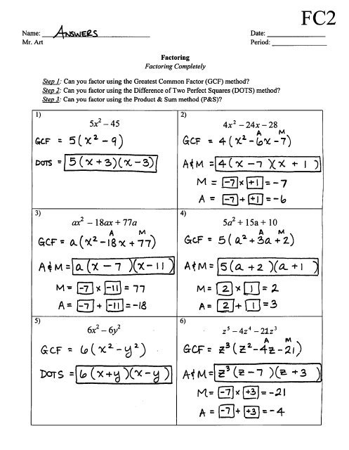 Factoring Completely