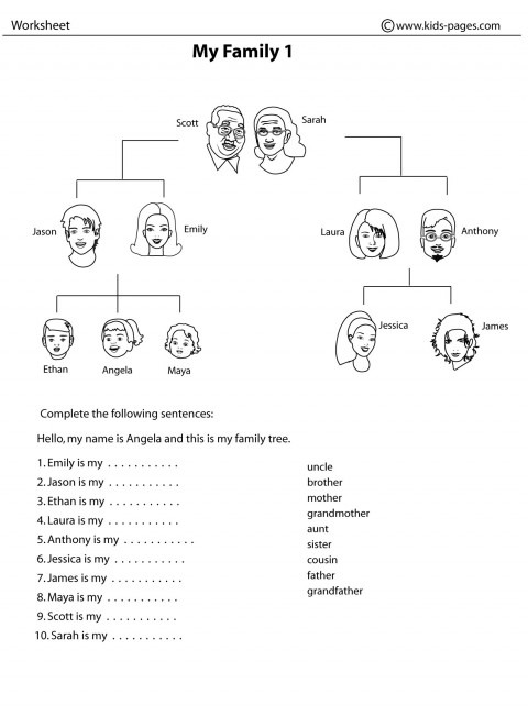 Family 1bw Worksheet