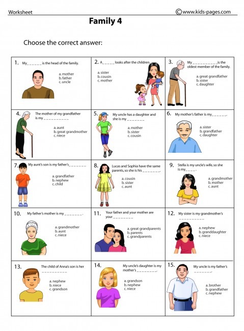 Family 4 Worksheet
