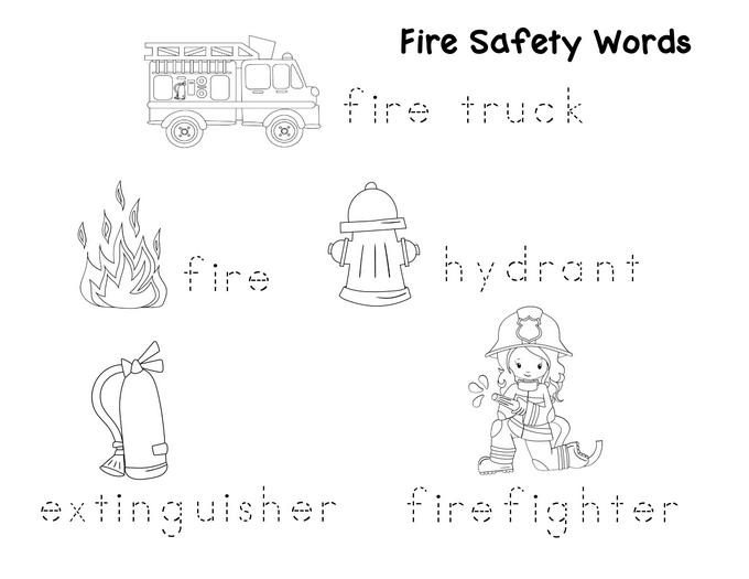 Preschool Fire Safety Booklet Printables