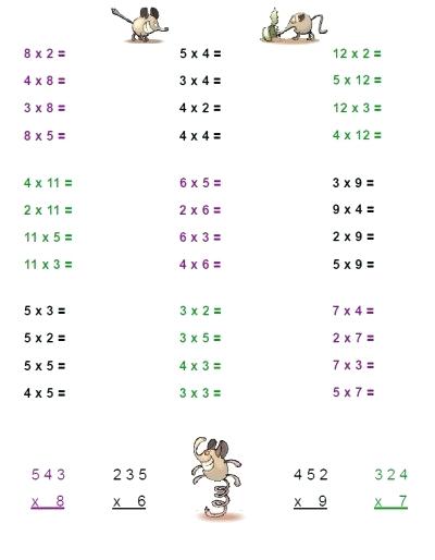 Timed Multiplication Worksheets Grade 4 â Newstalk Info