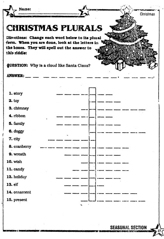 Highschool Student Christmas Worksheet â Festival Collections