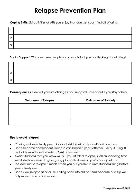 Honesty In Recovery Worksheets