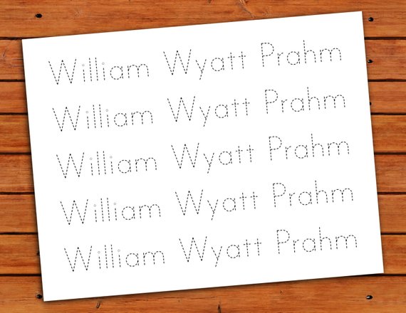 Tracing Name Worksheet