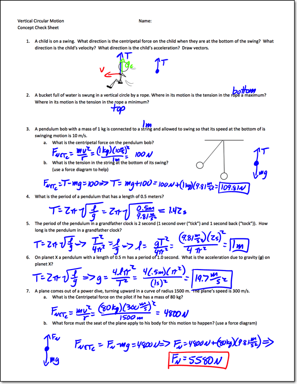 Vertical Circular Motion