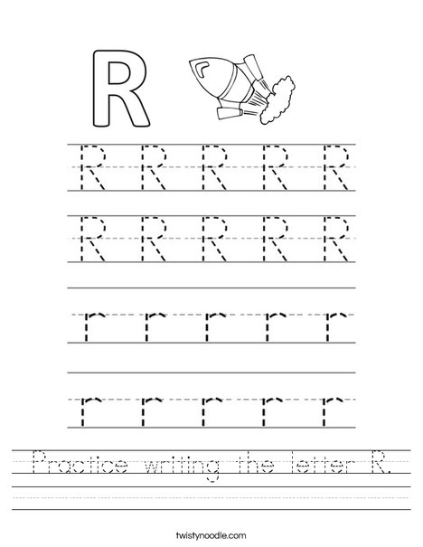 Letter R Worksheet