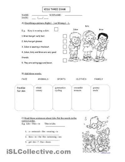 Printable Worksheets In French