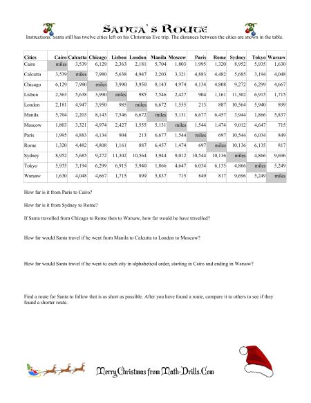 Christmas Math Worksheets