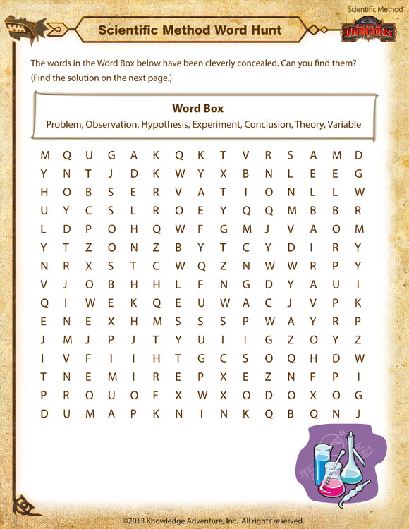 Scientific Method Word Hunt Worksheet â Scientific Method