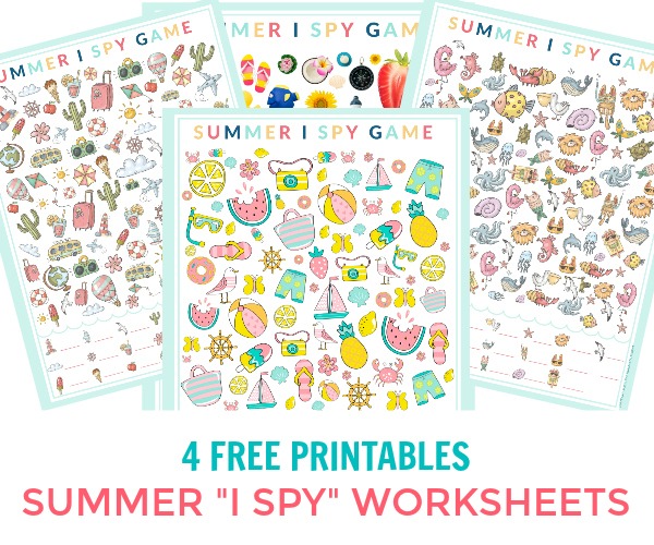 Summer I Spy Printable Game Sheets