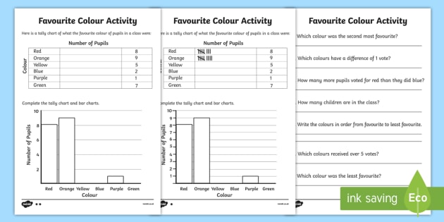 Tally Chart Worksheets