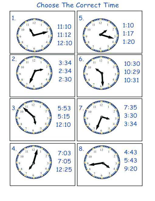 Telling Time Worksheets Printable â Worksheet Template