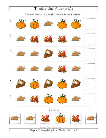 Thanksgiving Math Worksheets