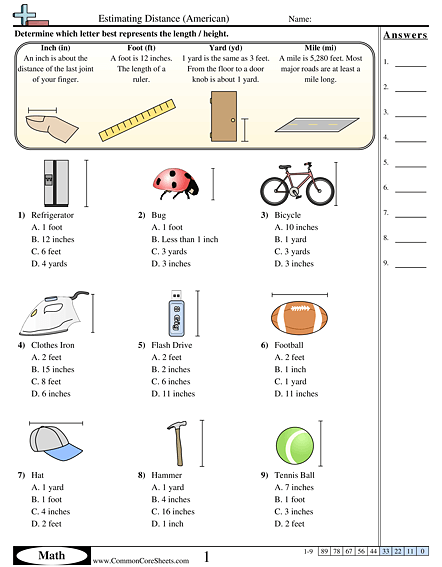 Measurement Worksheets