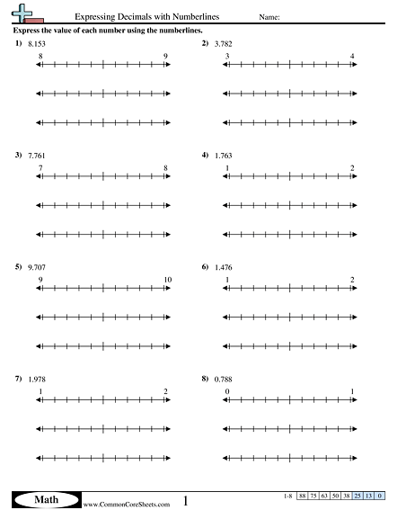 Decimal Worksheets