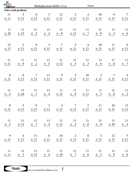 Multiplication Worksheets