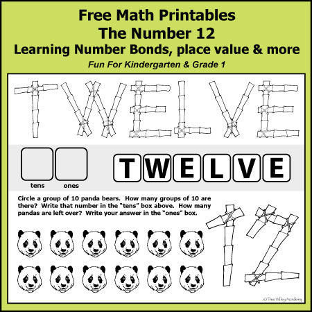 Number Bonds To 12 Free Math Worksheets