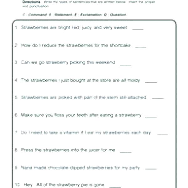 Types Of Sentences Worksheets Pdf Exclamatory Sentences Worksheets