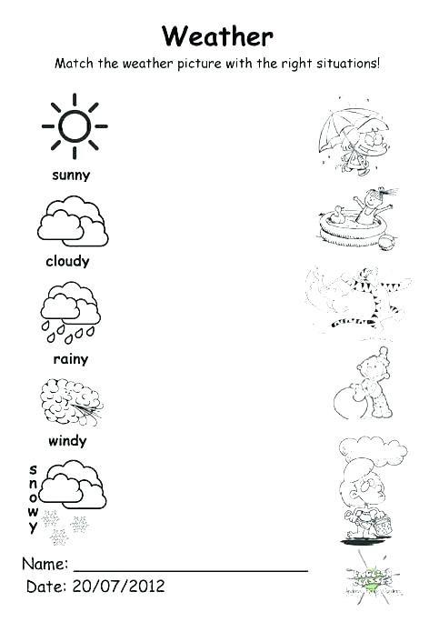Weather Worksheets Kindergarten Free Printable For Middle School Weather Worksheets Kindergarten Free Printable For Middle School