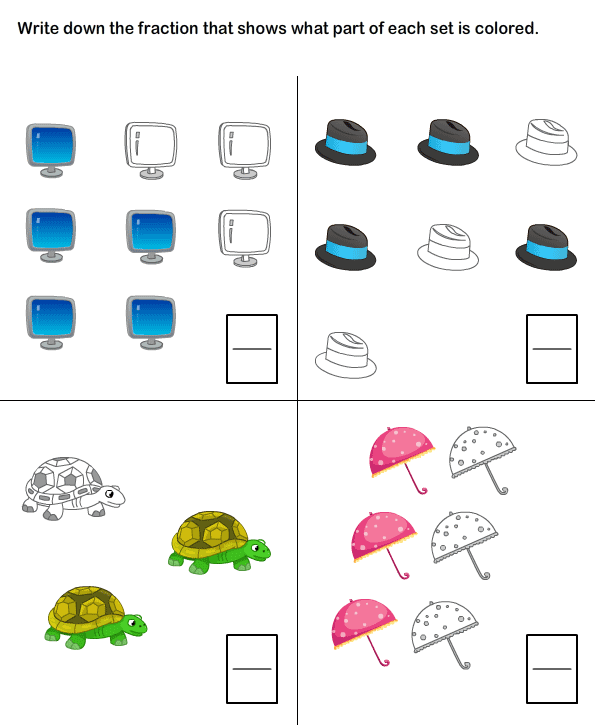 Learn Fraction Worksheets For Kids