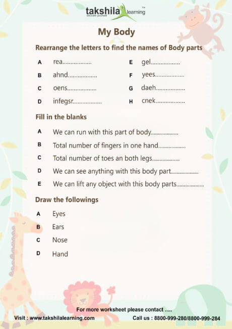 Worksheets For Class 1 Evs Ncert & Cbse