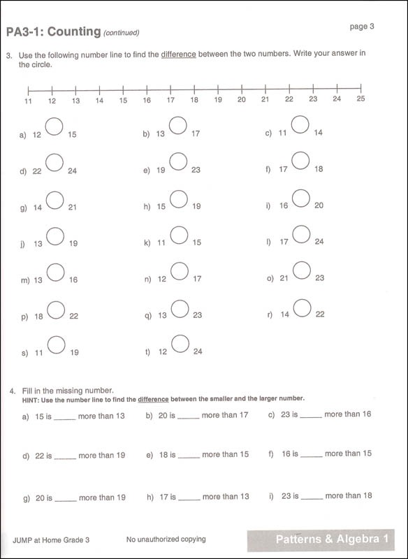 Jump math worksheets
