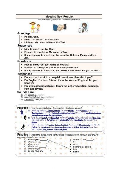 Beginner Greetings (adult Students)