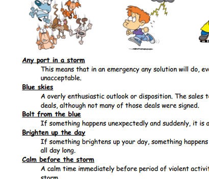 Weather Idioms